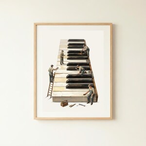 Decoración de pared para sala de música / Decoración de piano / Lámina para estudio de pianista / Póster de música clásica / Obra de arte para instrumentos de cola imagen 8