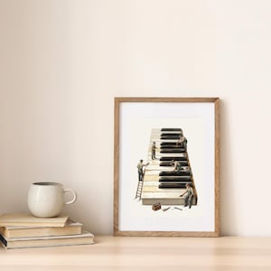 Decoración de pared para sala de música / Decoración de piano / Lámina para estudio de pianista / Póster de música clásica / Obra de arte para instrumentos de cola imagen 3