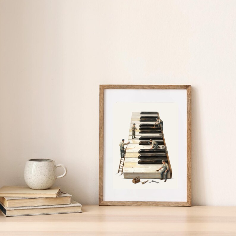 Decoración de pared para sala de música / Decoración de piano / Lámina para estudio de pianista / Póster de música clásica / Obra de arte para instrumentos de cola imagen 3