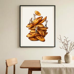 Fried Plantain Wall Art | Afrocentric Art | African Food Print | Caribbean Kitchen Decor | Africa Gift | African Folk Art image 2