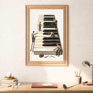 Decoración de pared para sala de música / Decoración de piano / Lámina para estudio de pianista / Póster de música clásica / Obra de arte para instrumentos de cola imagen 7