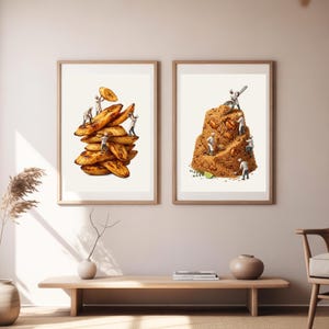 Fried Plantain Wall Art | Afrocentric Art | African Food Print | Caribbean Kitchen Decor | Africa Gift | African Folk Art image 7