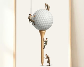 Golf Wall Art | Unique Gift For Dad | Sports Office Decor | Gift For him | Golf Gifts For Men | Fathers Day Golf | Golf Ball Print