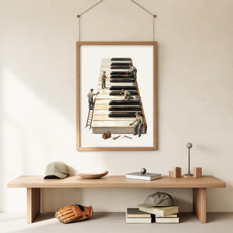 Decoración de pared para sala de música / Decoración de piano / Lámina para estudio de pianista / Póster de música clásica / Obra de arte para instrumentos de cola imagen 9