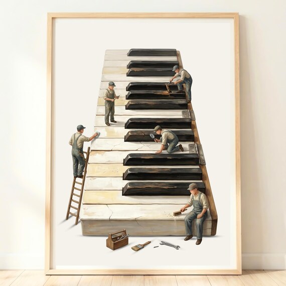 Music Room Wall Art | Piano Decor | Pianist Studio Print | Classical Music Poster | Grand Instrument Artwork