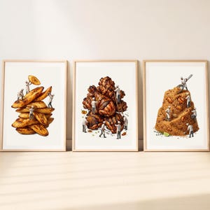 Fried Plantain Wall Art | Afrocentric Art | African Food Print | Caribbean Kitchen Decor | Africa Gift | African Folk Art image 3