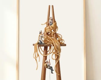 Chopsticks Wall Art | Japanese Kitchen Decor | Asian Kitchen Print| Minimal Japan Food Art