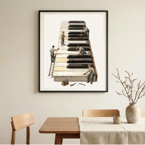 Decoración de pared para sala de música / Decoración de piano / Lámina para estudio de pianista / Póster de música clásica / Obra de arte para instrumentos de cola imagen 6