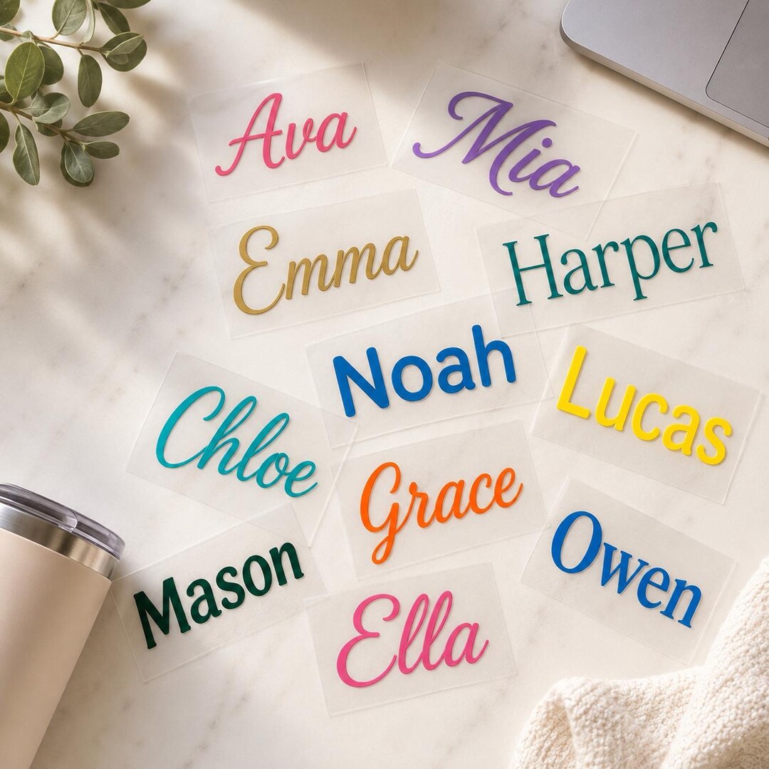 Custom Name Vinyl Decal, Personalized Sticker for Tumbler Laptop ...