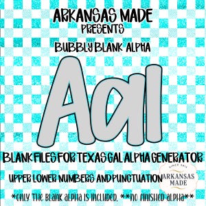 Bubbly Blank Ausfüllbare Alpha Sets Bubbly Digitale Buchstaben Zahlen Satzzeichen PNG Dateien für DIY Crafting & Design Ressourcen Sofort Download