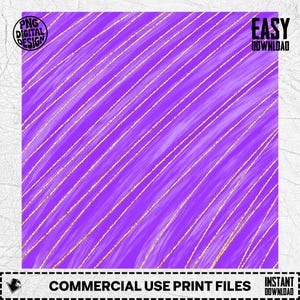 Puede incluir: Diseño digital morado con líneas diagonales doradas. La imagen incluye el texto "PNG DIGITAL DESIGN", "EASY DOWNLOAD", "COMMERCIAL USE PRINT FILES" e "INSTANT DOWNLOAD".