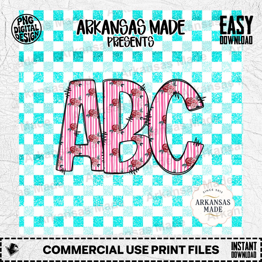 ABC Digital Download | Preppy Floral Teacher Alphabet PNG | Back to ...