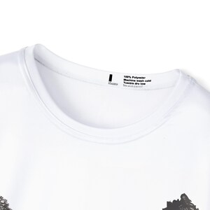 Ink Wash, Chinese Landscape, Serene Mountain Mist Pine Brush Art T-shirt image 13