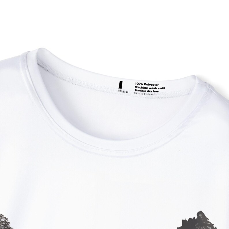 Ink Wash, Chinese Landscape, Serene Mountain Mist Pine Brush Art T-shirt image 13