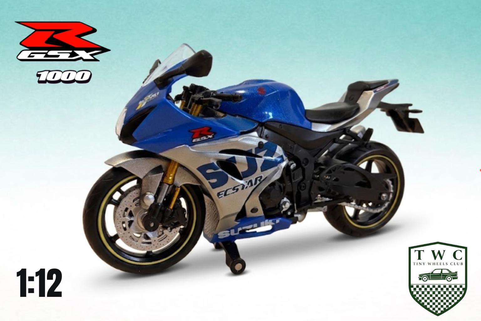 Doyomtoy Modèle de Moto GSX-1000 en Alliage à l'échelle 1:12 de, Reproduction fidèle de la Vraie Moto, Base décorative Gratuite Doyomtoy Modèle de Moto GSX-1000 en Alliage à l'échelle 1:12 de, Reproduction fidèle de la Vraie Moto, Base décorative Gratuite