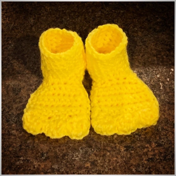 Crochet bird feet booties flamingo feet 