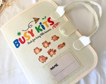 Busy Kits Busy Board – Montessori Sensory Toy, Quiet Book for Travel