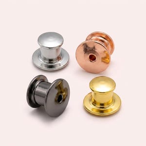 Metal Locking Pin Backs, Secure Ita Bag Badge Locks, 4 Colors, 10 30 50 Pieces