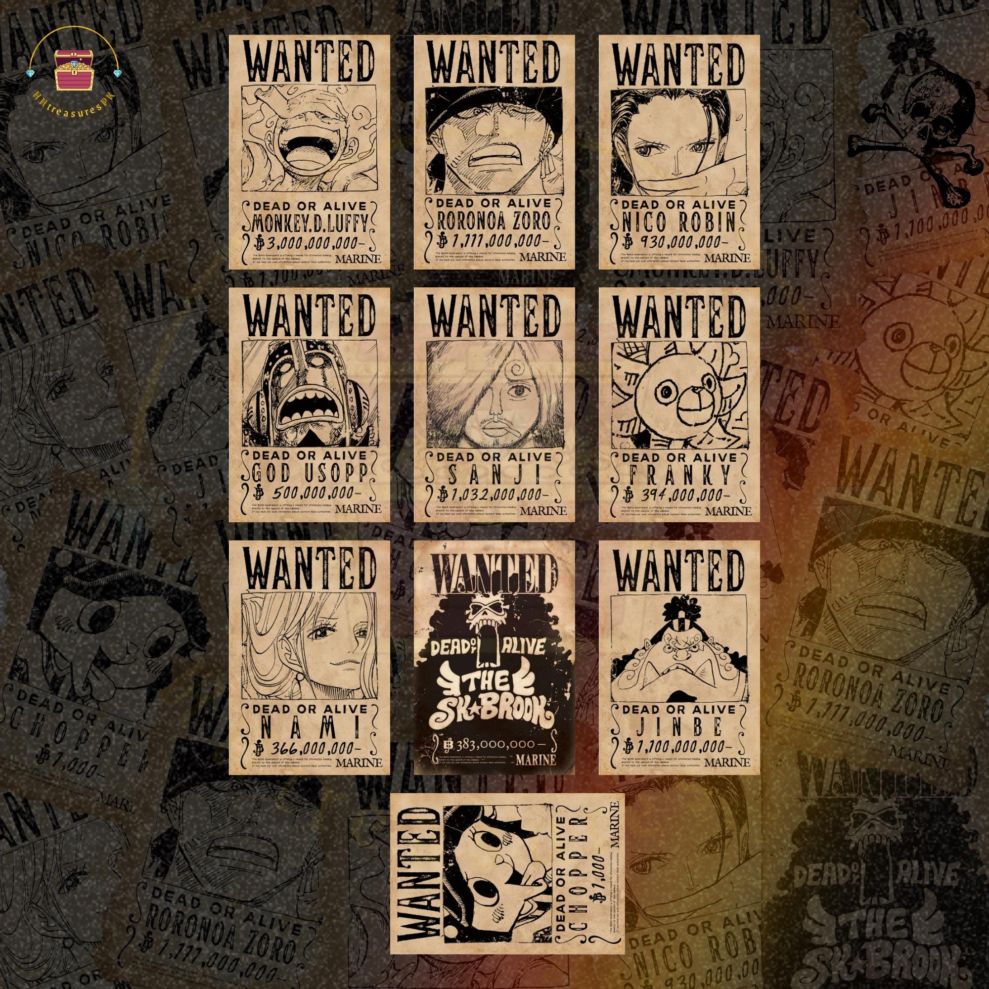 One piece wanted poster - Etsy 日本