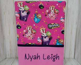 Personalized Shopkins Pillowcase STANDARD SIZE