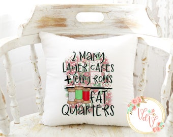 Layer Cake, Jelly Rolls, Fat Quarter Quilting Throw Pillow