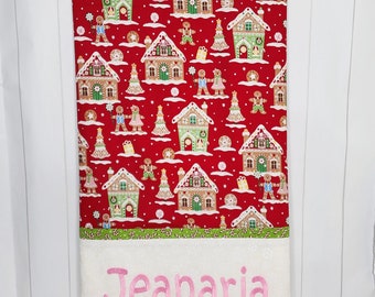 Christmas Gingerbread Pillowcase, Personalized Pillowcases