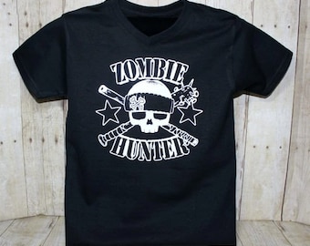 Zombie Hunter Boy Shirt, Zombie t shirt, Zombie Hunter Tee, Boys T shirt,