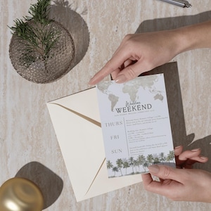 Wedding Weekend Itinerary | Destination Wedding Schedule (Printable PDF) | Custom