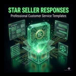 Etsy Star Seller Response System, ChatGPT Customer Service Scripts, Automated Buyer Messages, Review Booster, AI Business Tool