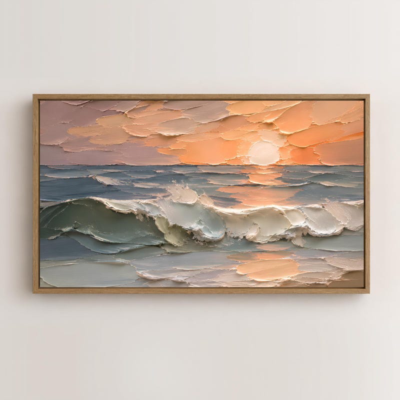 Abstract Ocean Art Sunset - Etsy