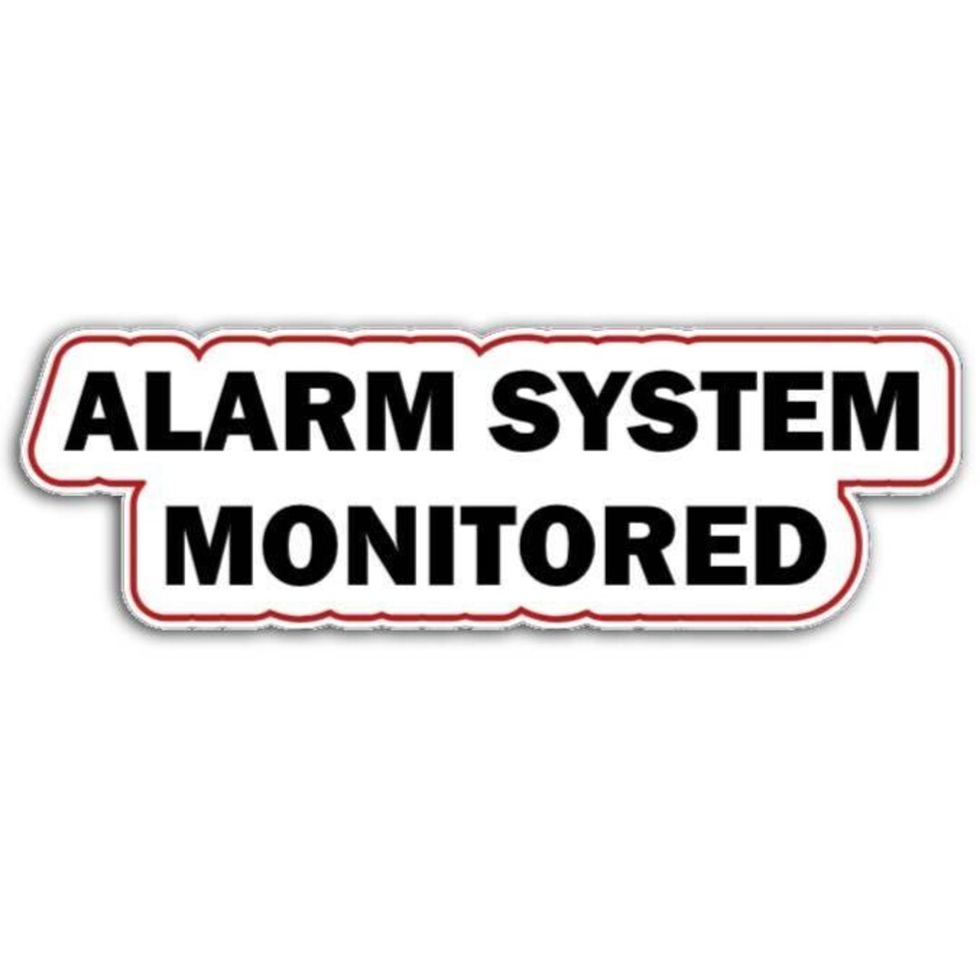 Alarm System Monitored Sticker Decal for Door Gate or Window | Security ...