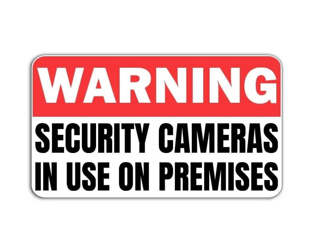 Security Cameras in Use Warning Sign: Vinyl Decal or Magnet - Etsy