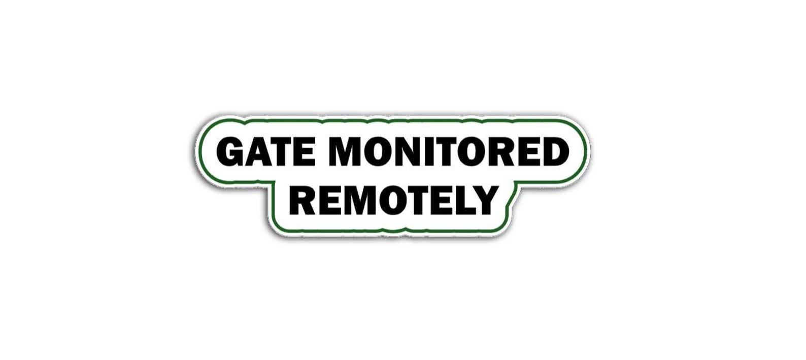 Gate Monitored Remotely Sign Sticker | Driveway Security Decal | Remote ...