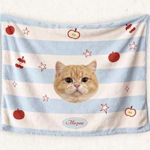 Custom Pet Photo Blanket - Personalized Flannel Fleece Throw for Dogs & Cats - Soft Memorial Keepsake - Custom Gift for Pet Lovers,