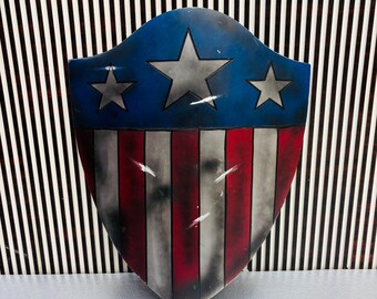 Von Captain America inspiriertes Schild – Abgenutztes Replikat aus Aluminiummetall