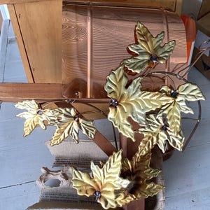 MCM VTG, Home Interiors Miedziana/Mosiężna tabliczka ścienna na skrzynkę pocztową