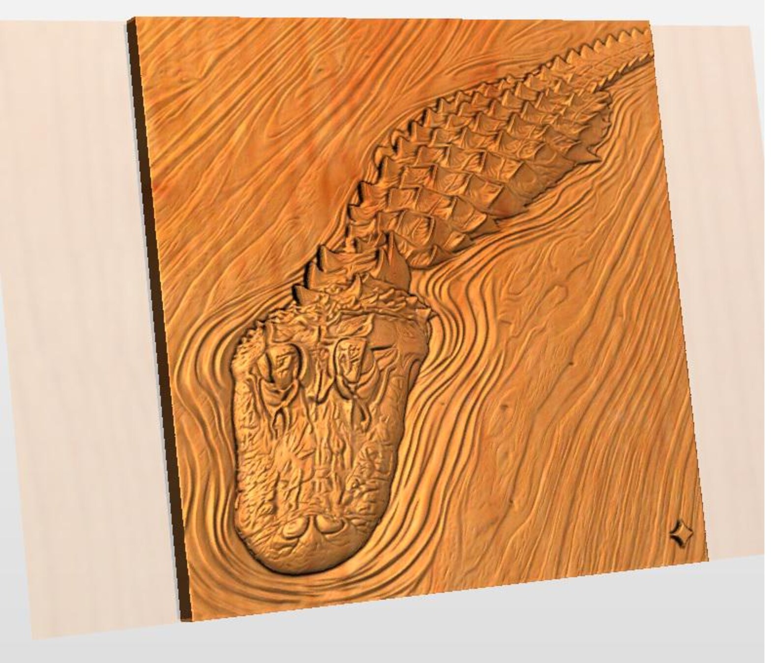 Crocodile Relief STL | 3D Carving Model, CNC Router File (digital ...