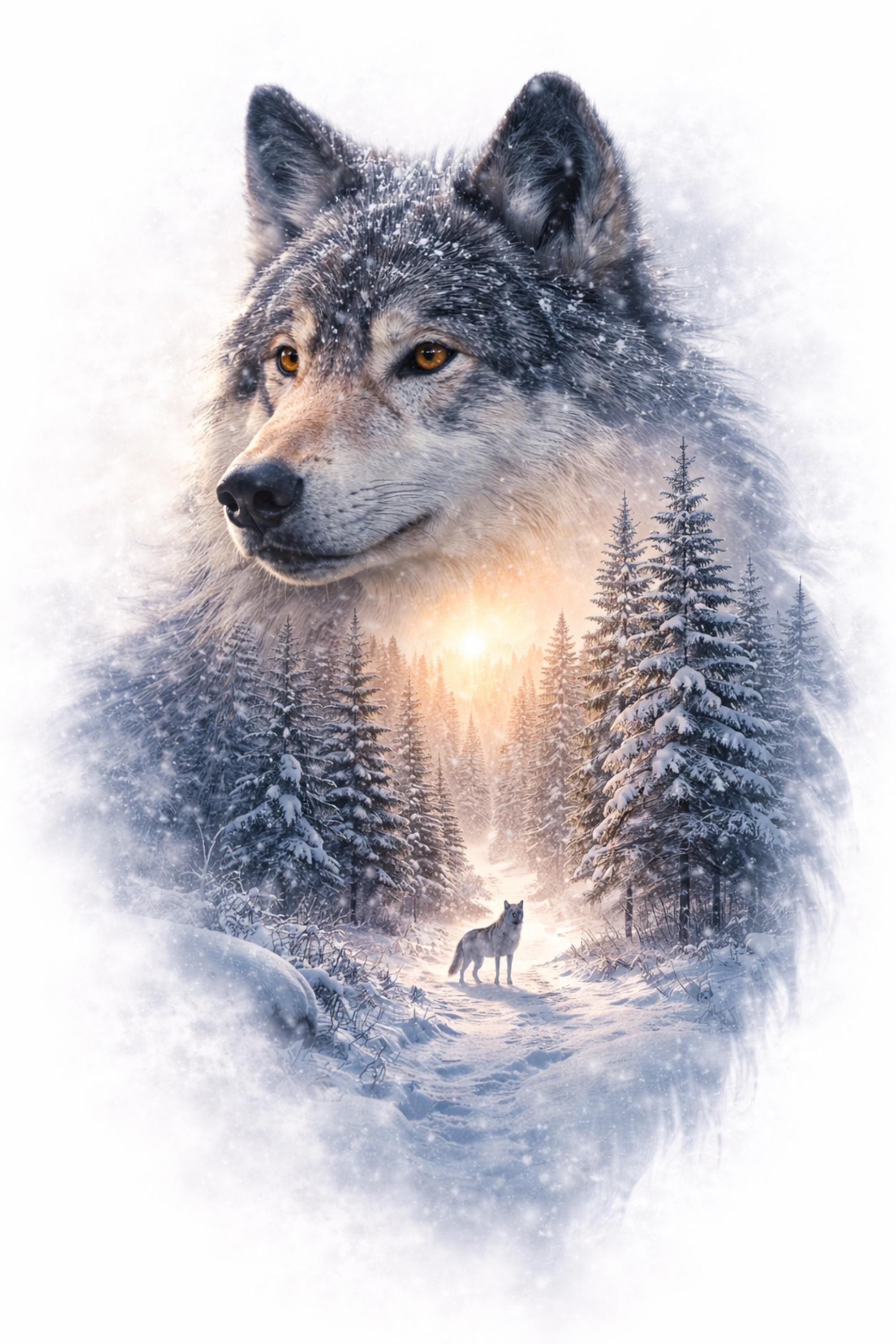 Rustic Wolf Wolf Wall Art Printable Rustic Wildlife Digital Download Dual Image - Etsy
