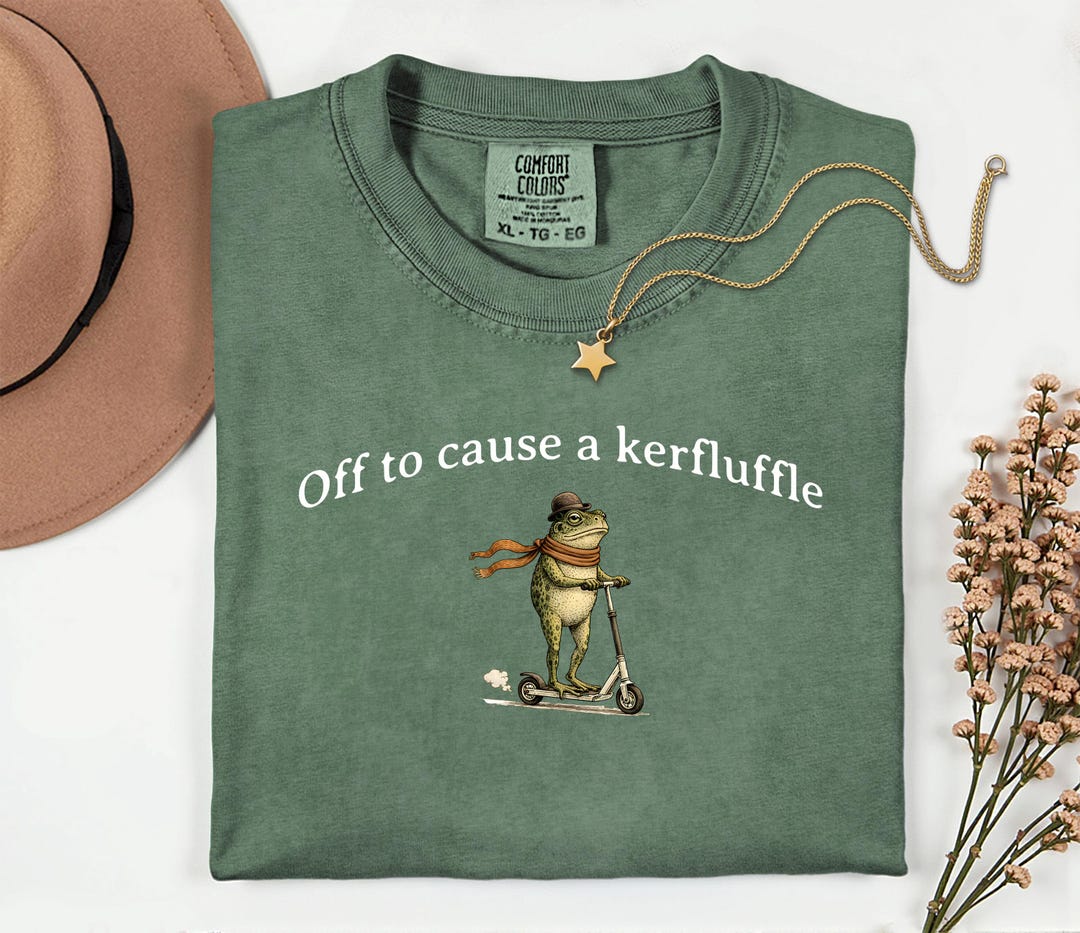 Comfort Colors™ off to Cause a Kerfluffle Shirt, Funny Frog Shirt, Frog ...