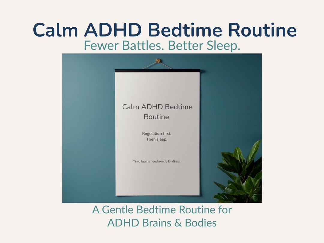 Calm ADHD Bedtime Routine Chart for Kids | Nervous System Support ...