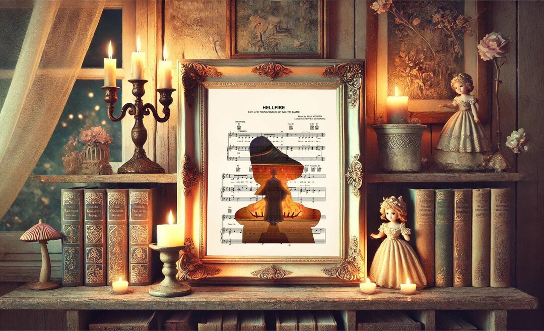 Hunchback of Notre Dame Frollo Bust Silhouette Hellfire Sheet Music