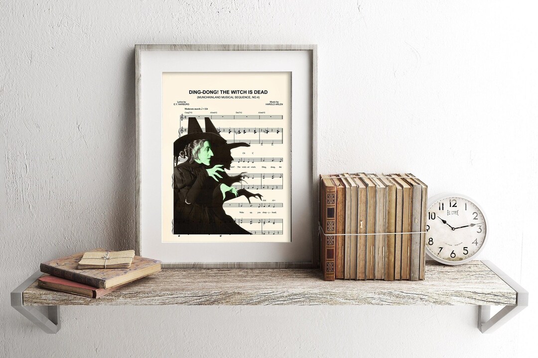 Wizard of Oz Wicked Witch of the West Ding Dong the Witch is Dead Sheet ...
