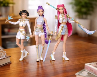 K-Pop Inspired Dolls Set – Rumi Mira Zoey Fashion Figures (with box)
