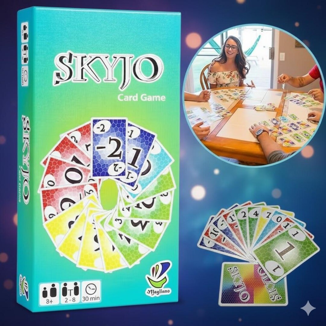 Skyjo Card Game Family Strategy Fun For Kids Adults Etsy Skyjo Card Game Family Strategy Fun For Kids Adults Etsy