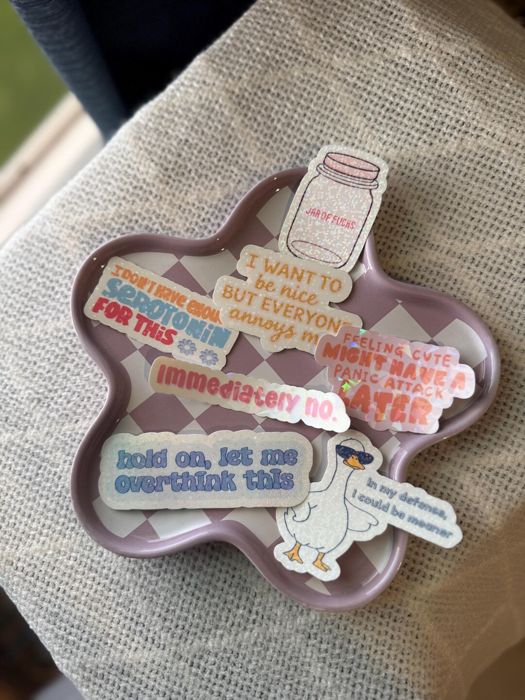 Grumpy Glitter Sticker Pack, Funny Sarcastic Waterproof Vinyl Decals ...