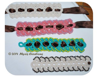 PDF Crocheted Bracelet Tutorial, How to make a beaded petal crochet cuff, Beaded Petal Crochet Bracelet Pattern, Beaded Cuff Tutorial