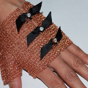 Custom Order, Handmade Crocheted Wire Half Glove, Handmade Fingerless Glove image 3