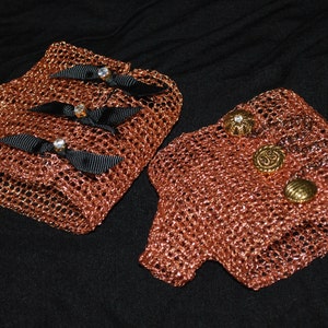 Custom Order, Handmade Crocheted Wire Half Glove, Handmade Fingerless Glove image 5