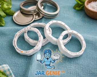 Jar Genie – Easy-Open Mason Jar Ring for Home Canning (Set of 4)