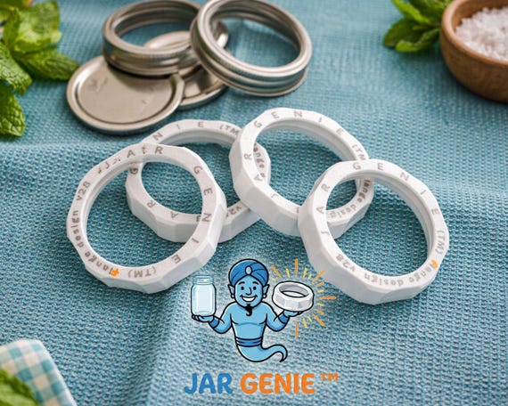 Jar Genie – Easy-Open Mason Jar Ring for Home Canning (Set of 4)